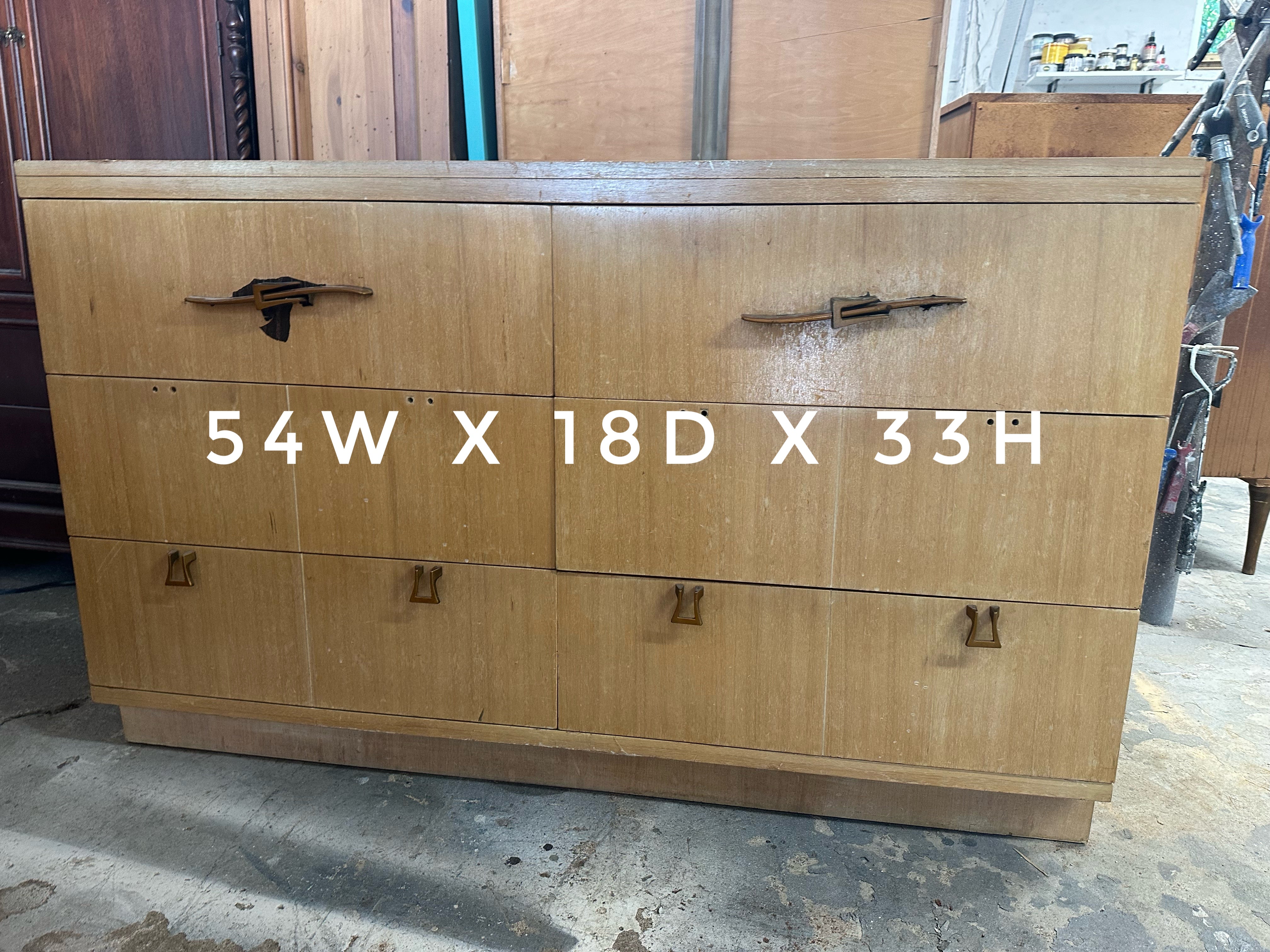 Unfinished MCM Dresser
