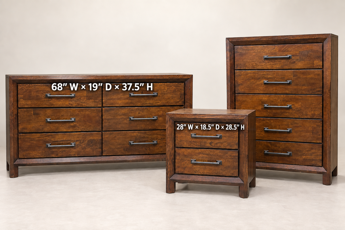 Bedroom Set-Dresser, Chest, Nightstand