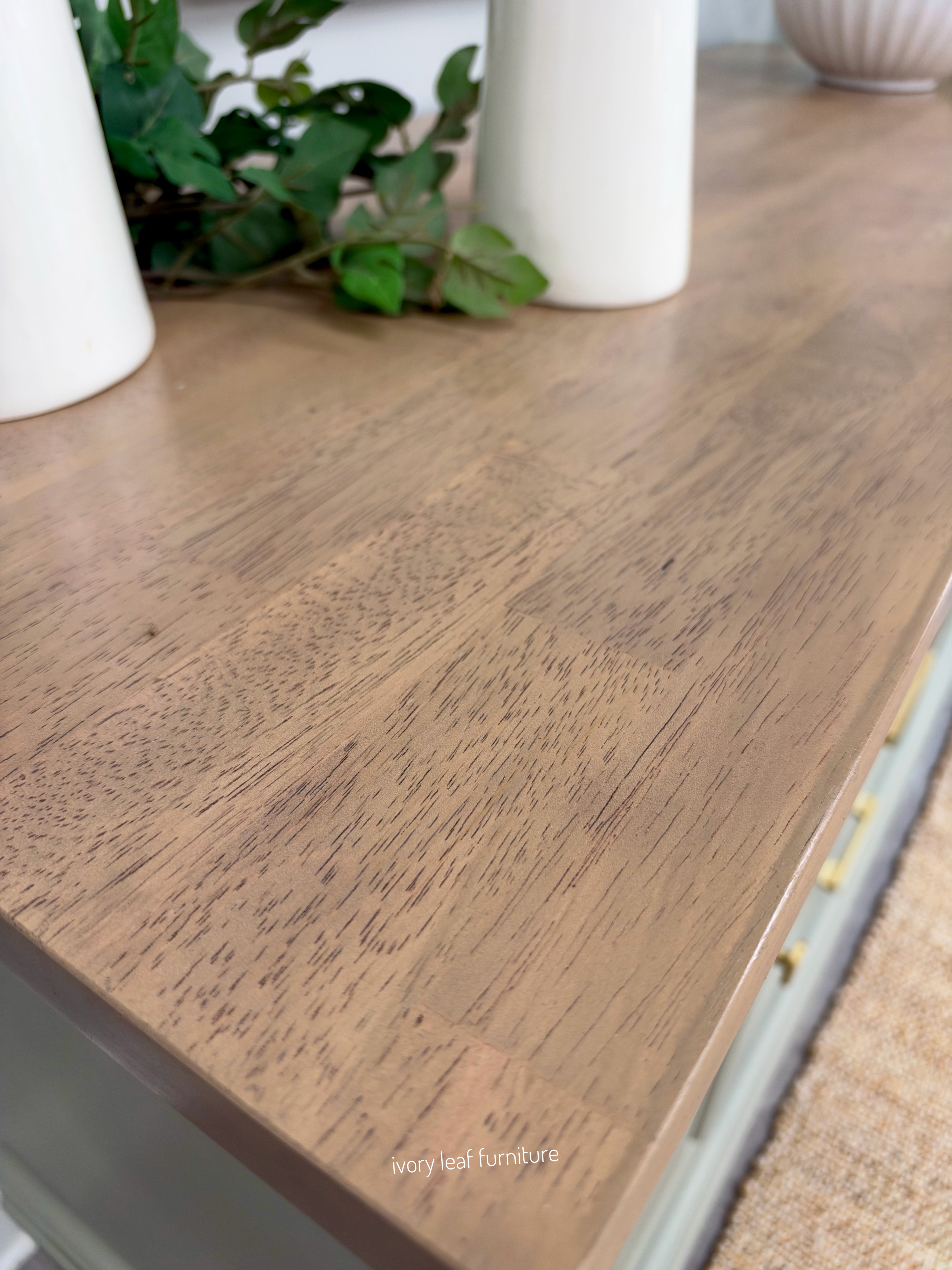 Refinished Solid Wood Buffet / Sideboard – Eucalyptus & Natural Wood