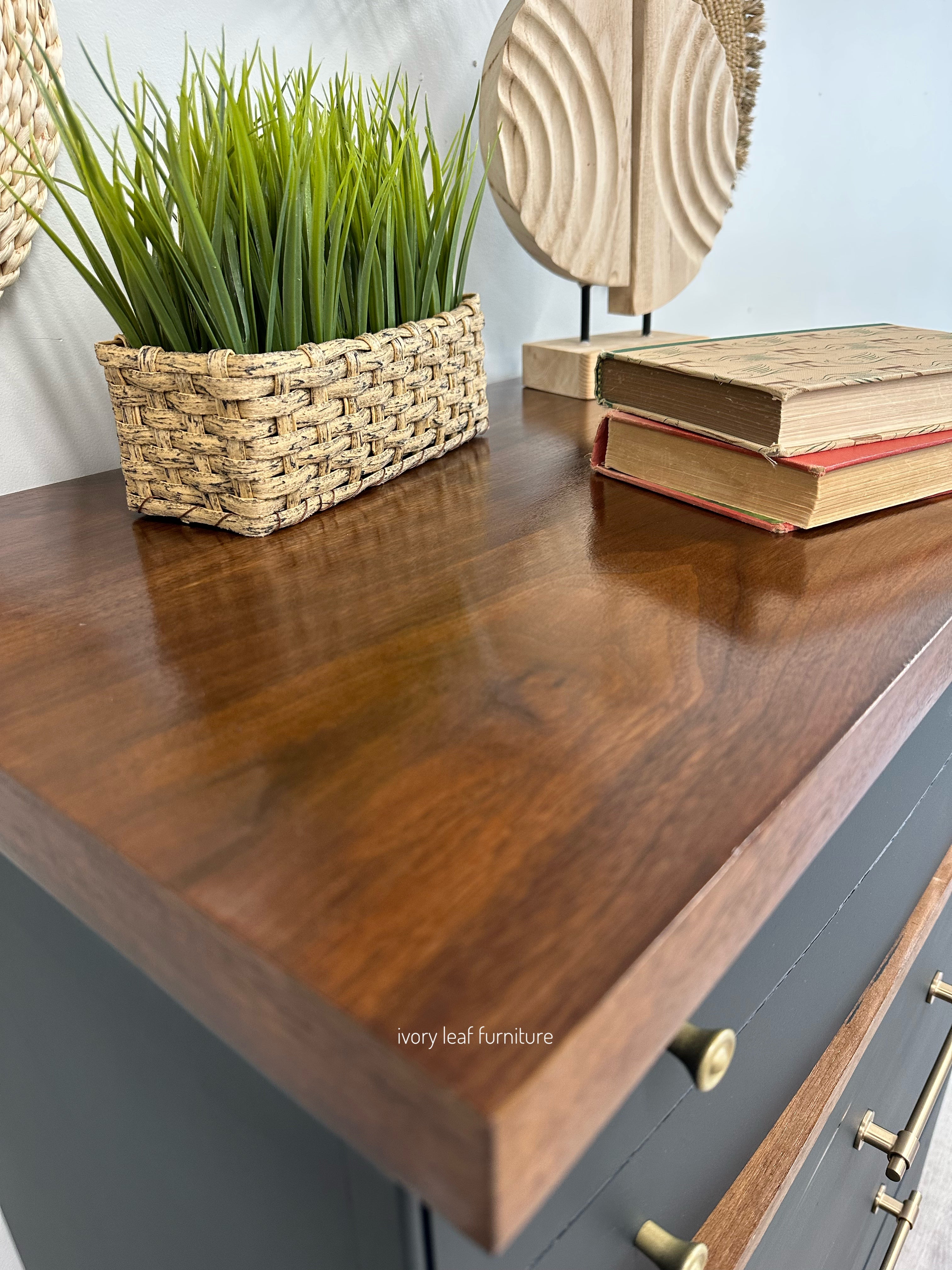 Harmony House Walnut MCM Chest of Drawers