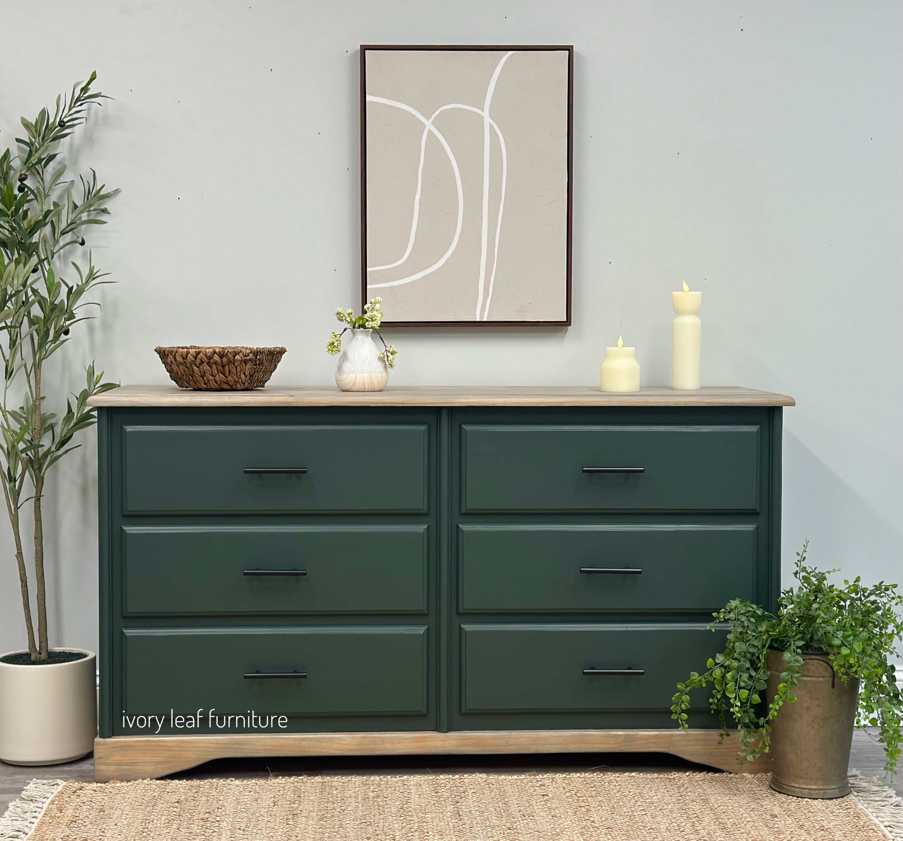 Solid Wood 6 Drawer Dresser