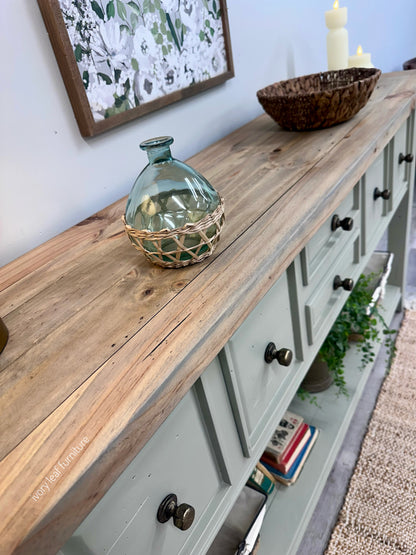 Solid Wood Eucalyptus Buffet Console Table