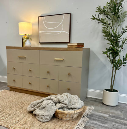 Mid Century Modern 6 Drawer Boutique Finished Dresser
