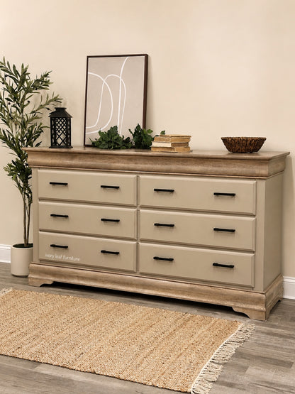 Neutral 6 Drawer Dresser