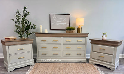 3 Piece Bedroom Set- Dresser + 2 Nightstands