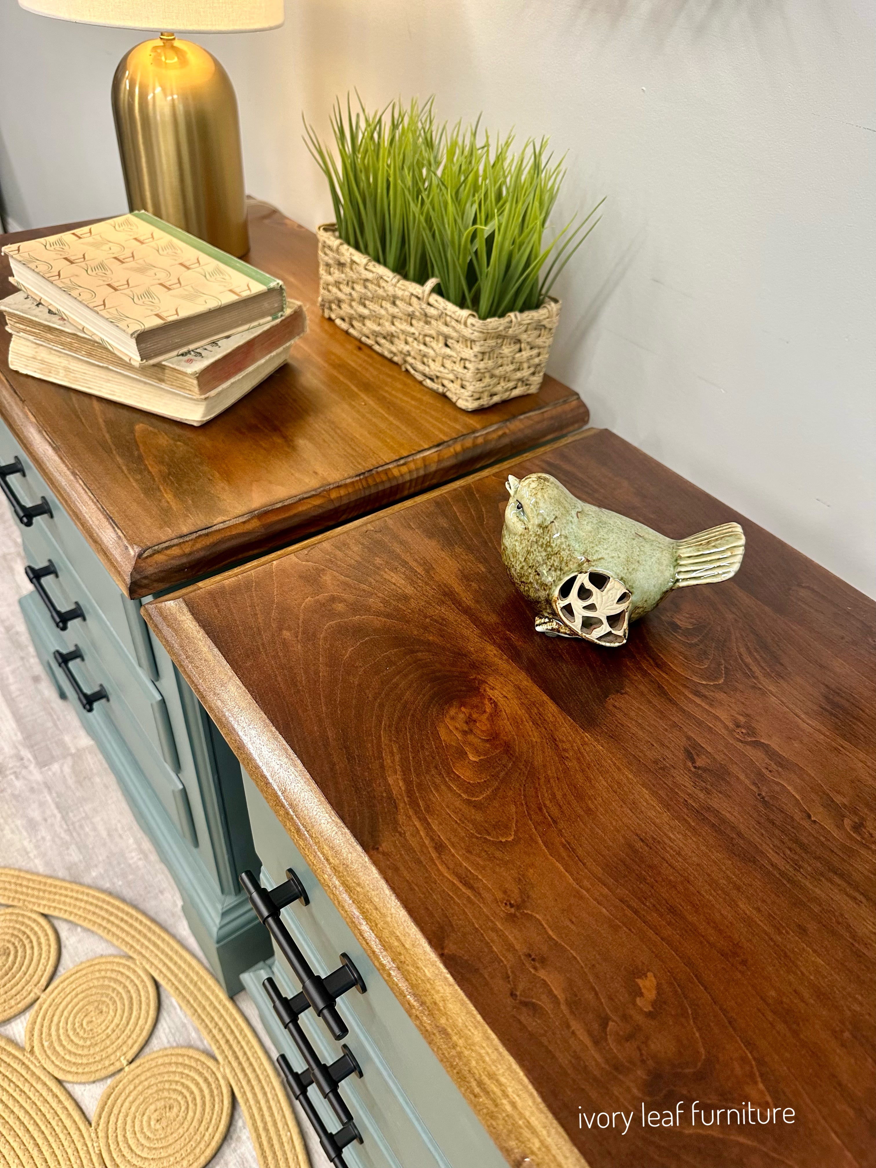 Complementary Nightstand Set in Custom Juniper Green –
