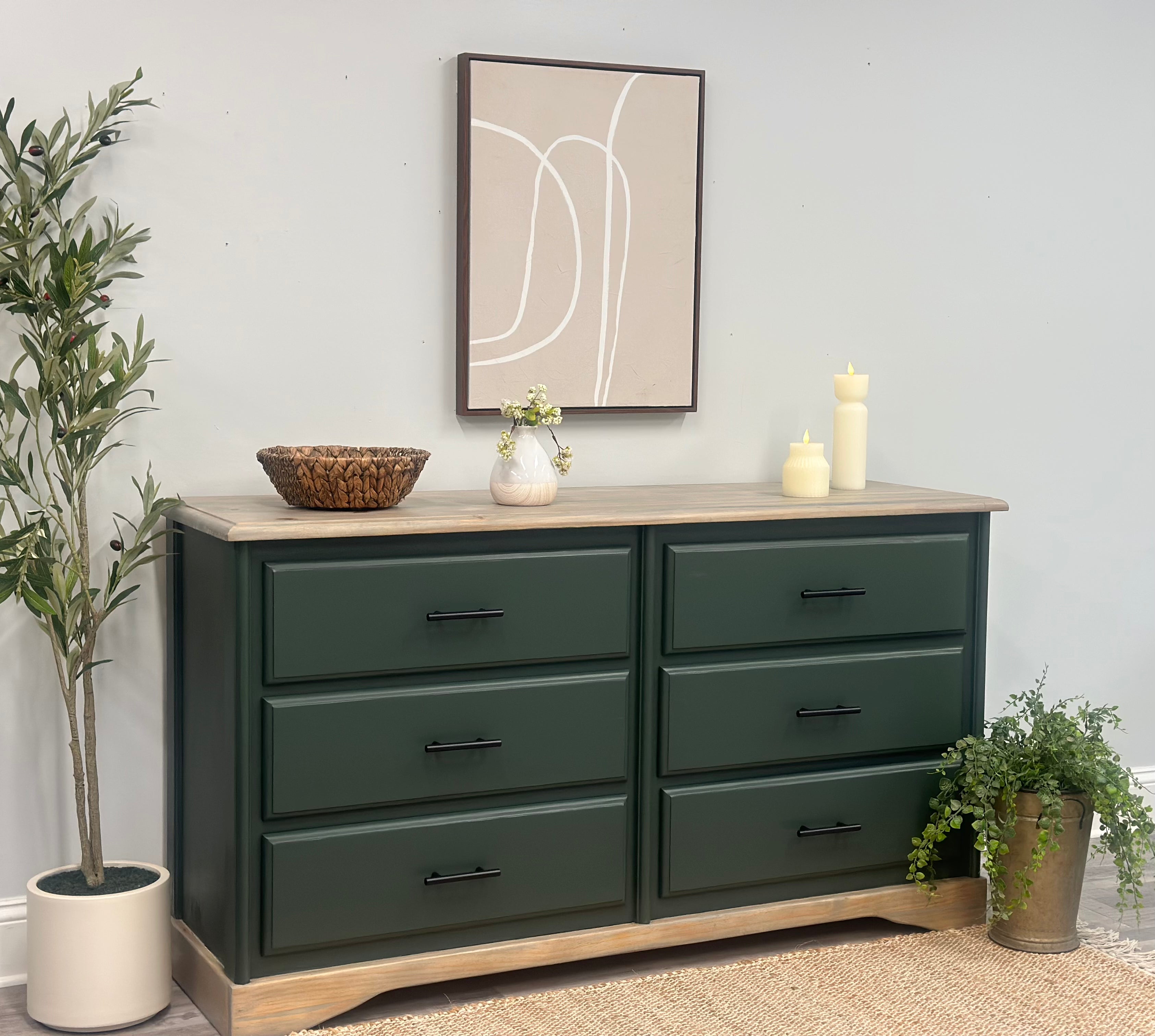 Solid Wood 6 Drawer Dresser