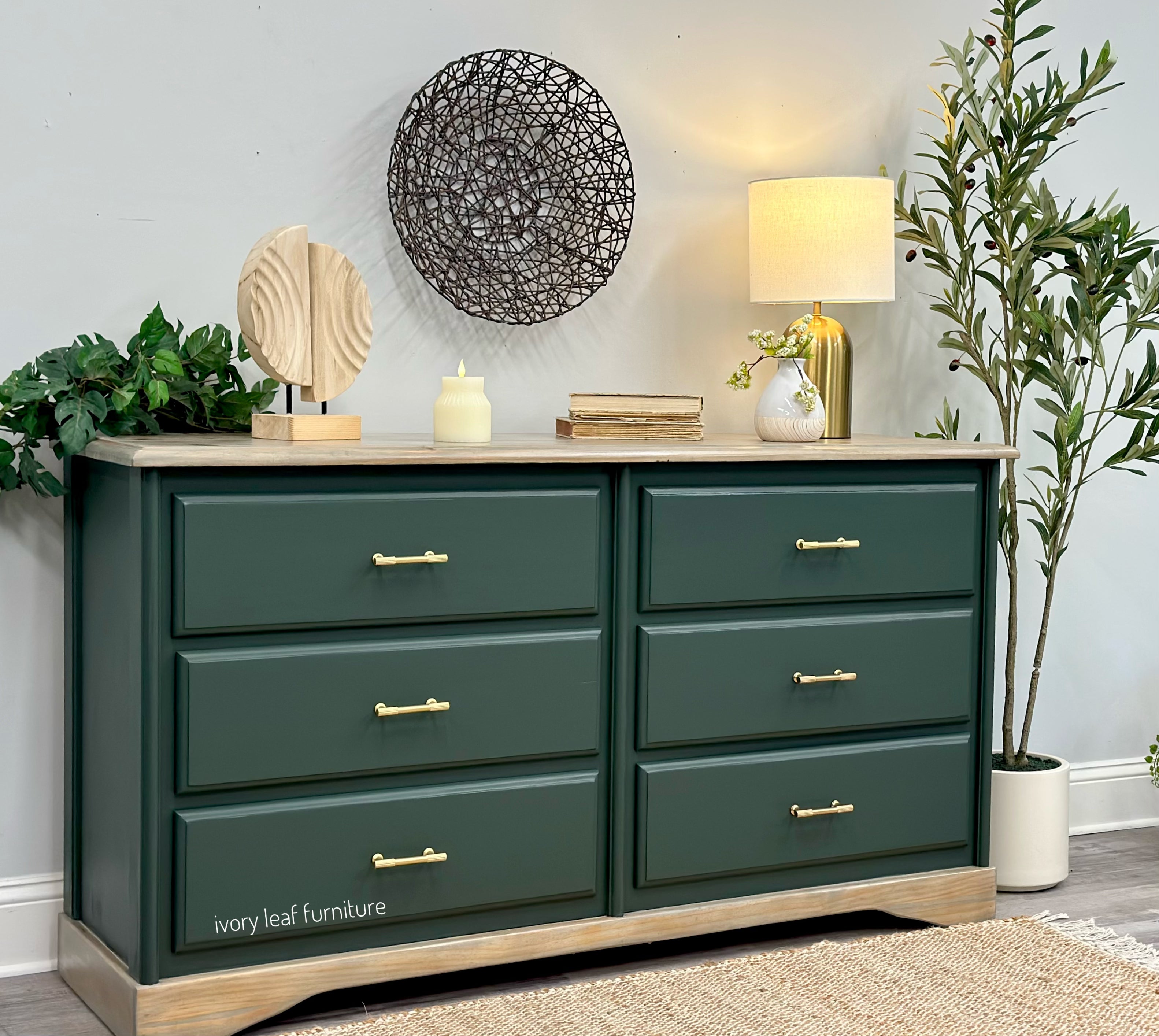 Solid Wood 6 Drawer Dresser