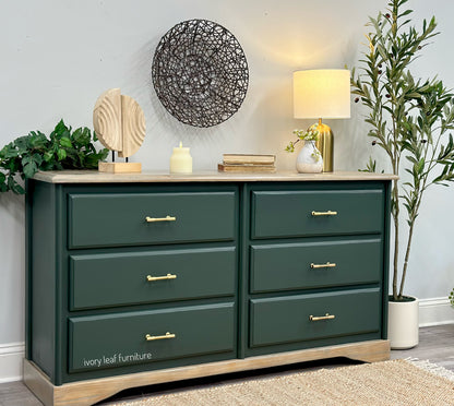 Solid Wood 6 Drawer Dresser