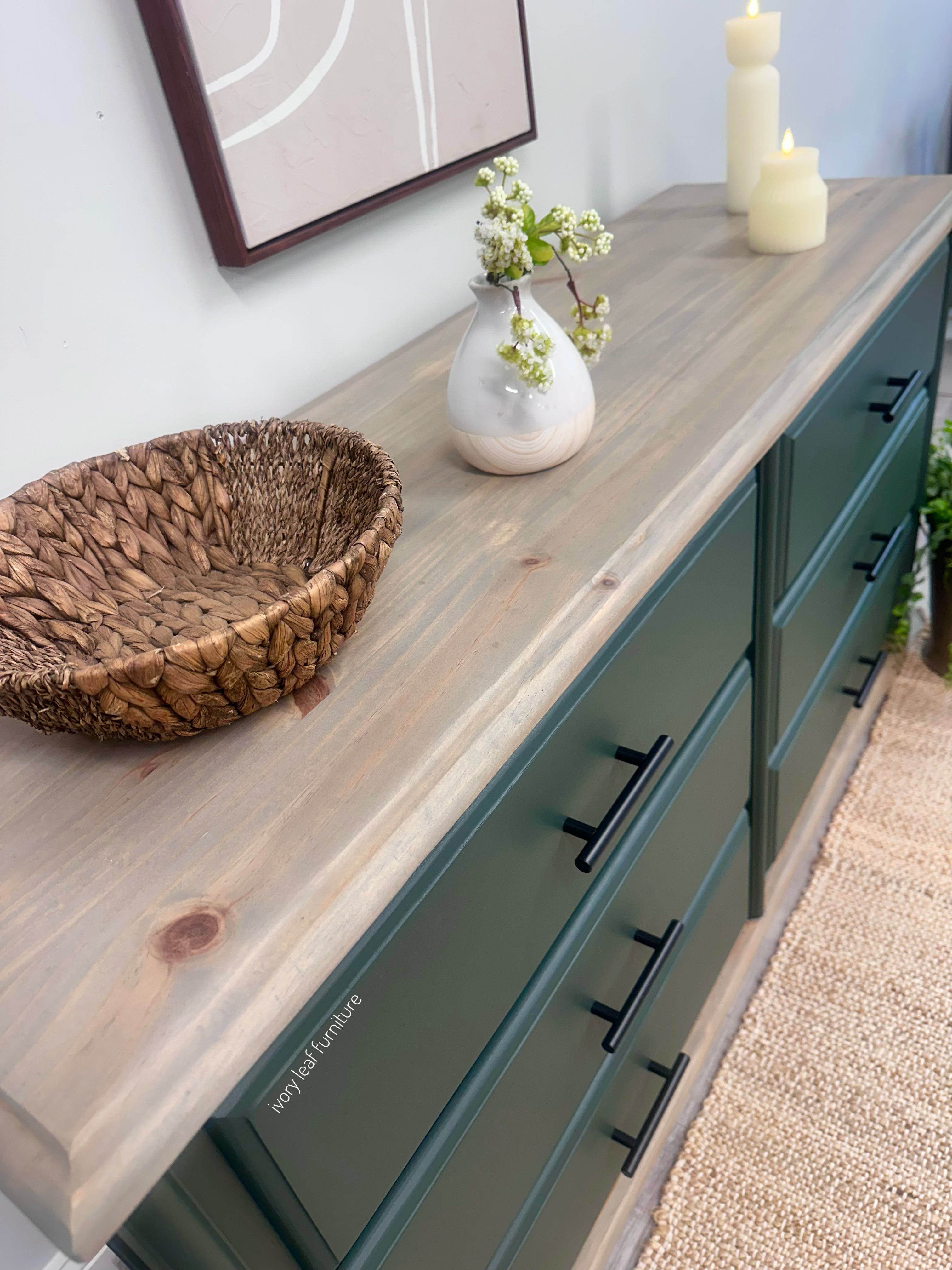 Solid Wood 6 Drawer Dresser