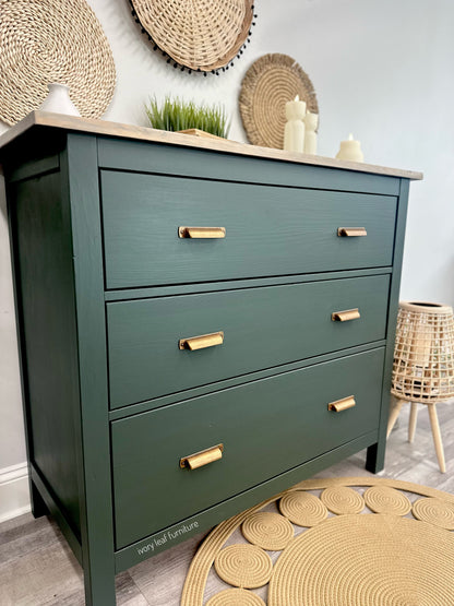 Custom Curated Green Dresser + Copper Pulls